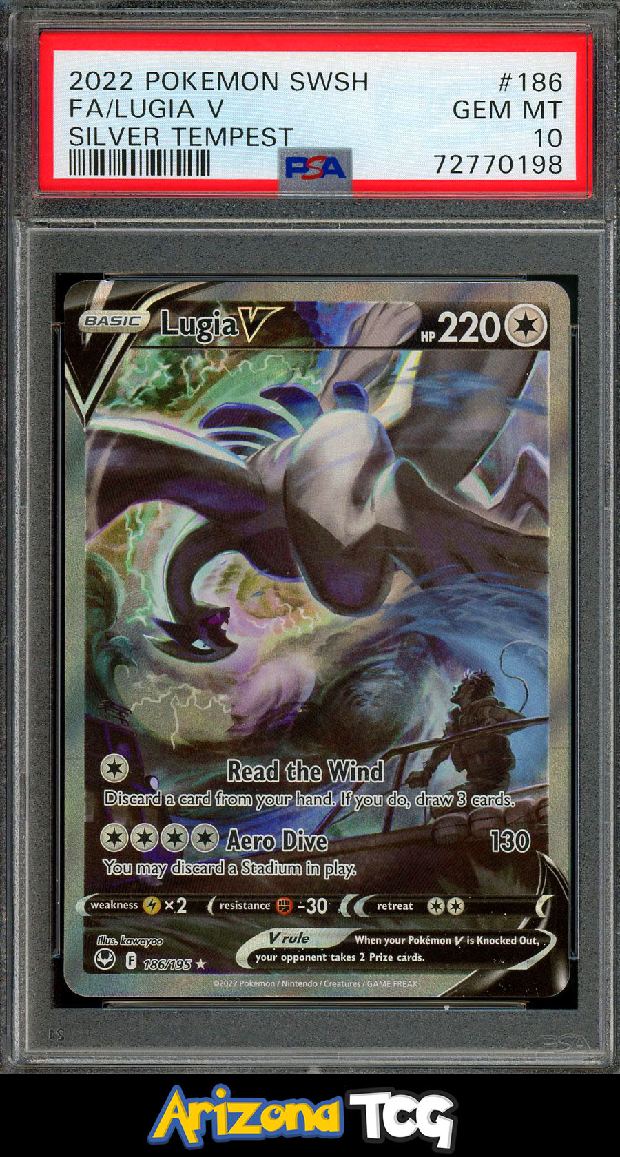 Lugia V #186 Silver Tempest PSA 10